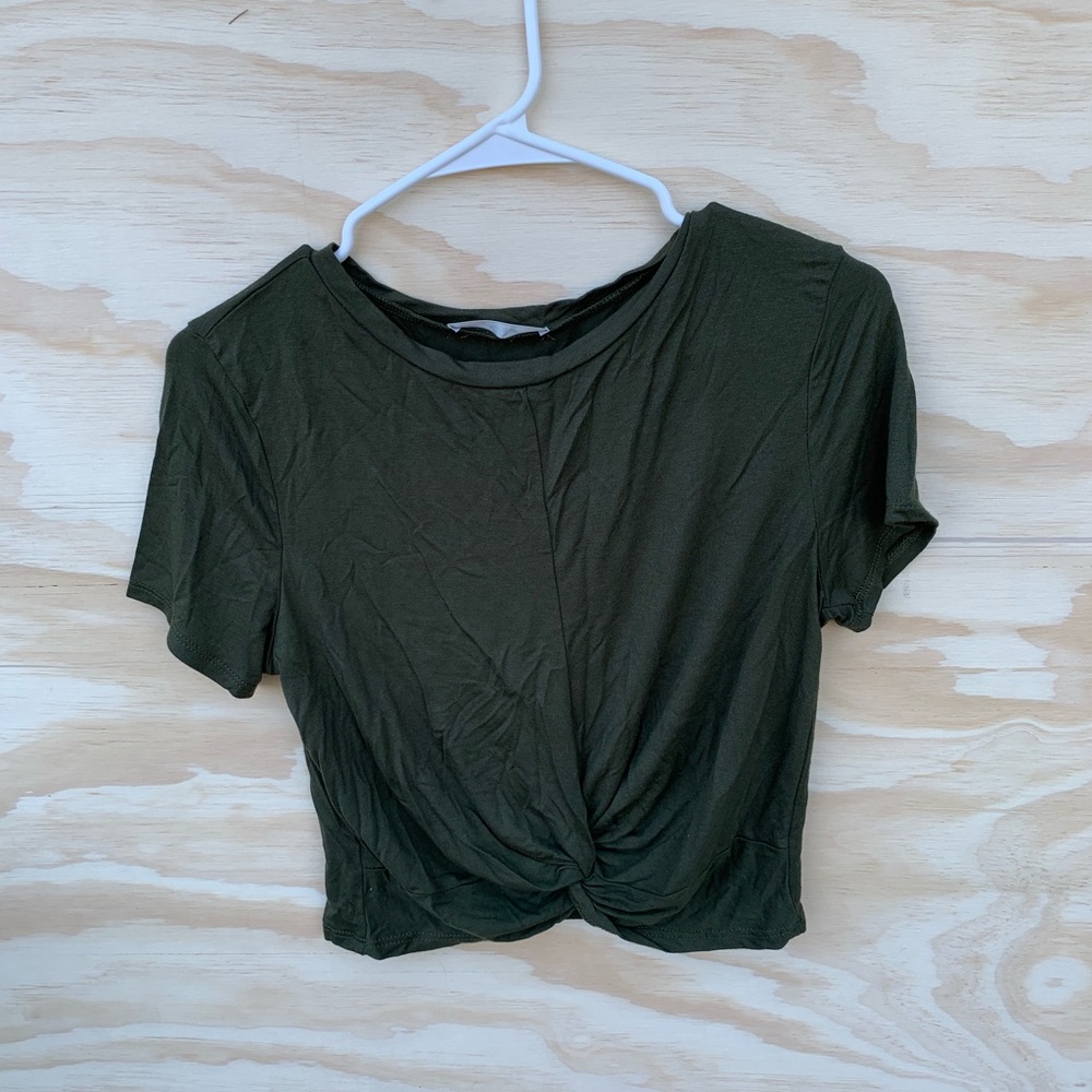 green t-shirt